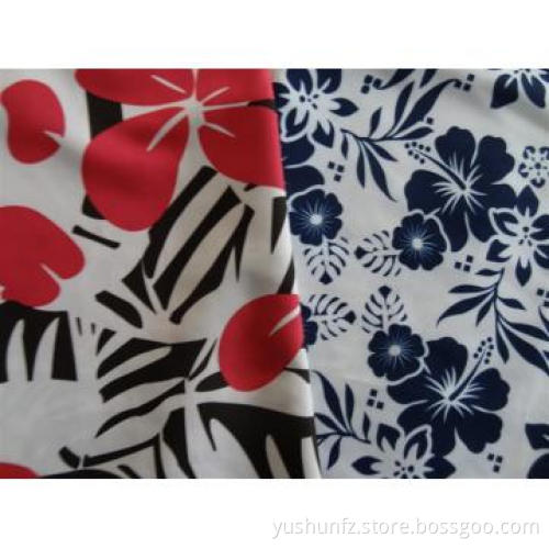 printed polyester peach skin fabric for beach shorts
